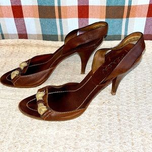 Authenticated Prade Leather Heels
